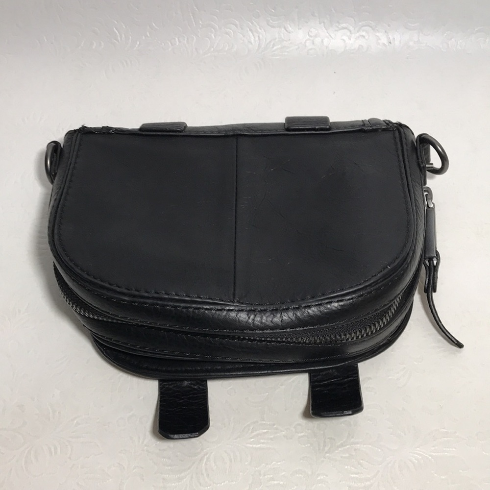 SHE + LO Black Leather Color Studded Small Purse Crossbody Purse Bag - Picture 5 of 10